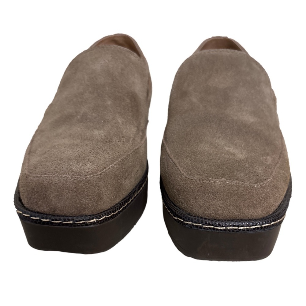Donald Pliner Wallis Tan Biscotti Suede Platform Slip On Loafers Women’s Size 9 - Picture 9 of 14